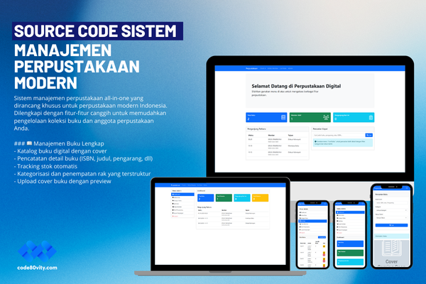 Source Code Sistem Manajemen Perpustakaan Modern Berbasis Web